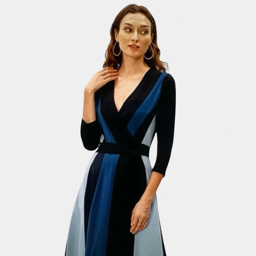 Eshakti Nwot Colorblock Stripe Cotton Jersey Wrap… - image 2